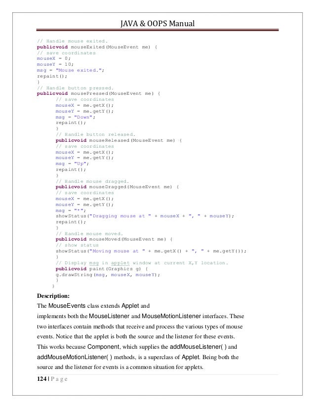 Java codes