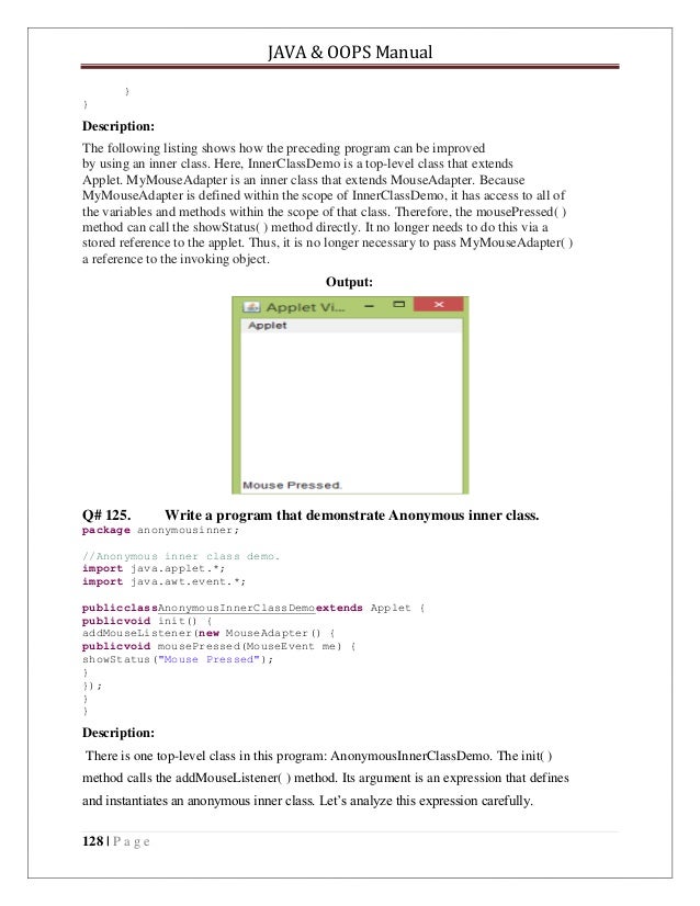 Java codes