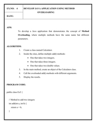 JAVA MANUAL basic concept using this program | PDF