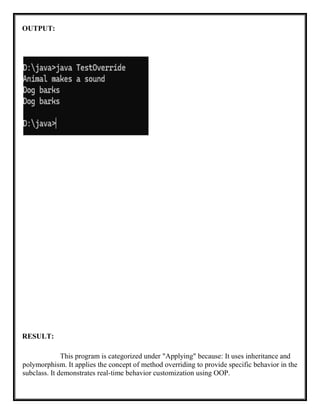 JAVA MANUAL basic concept using this program | PDF