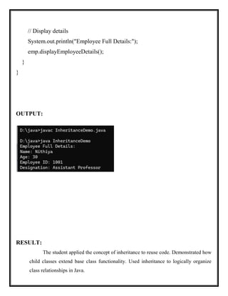 JAVA MANUAL basic concept using this program | PDF