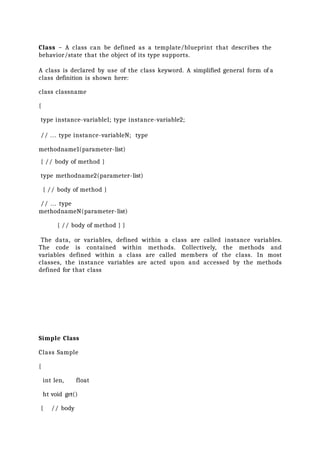 Comprehensive Introduction to Java Programming Language and OOPS ...