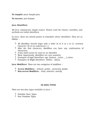 Comprehensive Introduction to Java Programming Language and OOPS ...