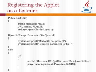Java media framework | PPT