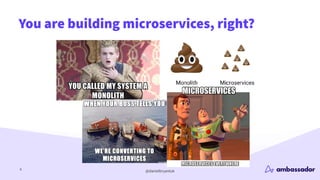 @danielbryantuk
You are building microservices, right?
6
 
