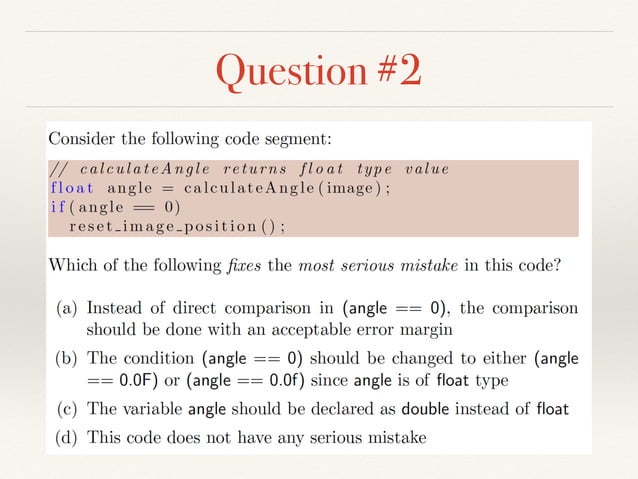 Core Java - Quiz Questions - Bug Hunt | PPT