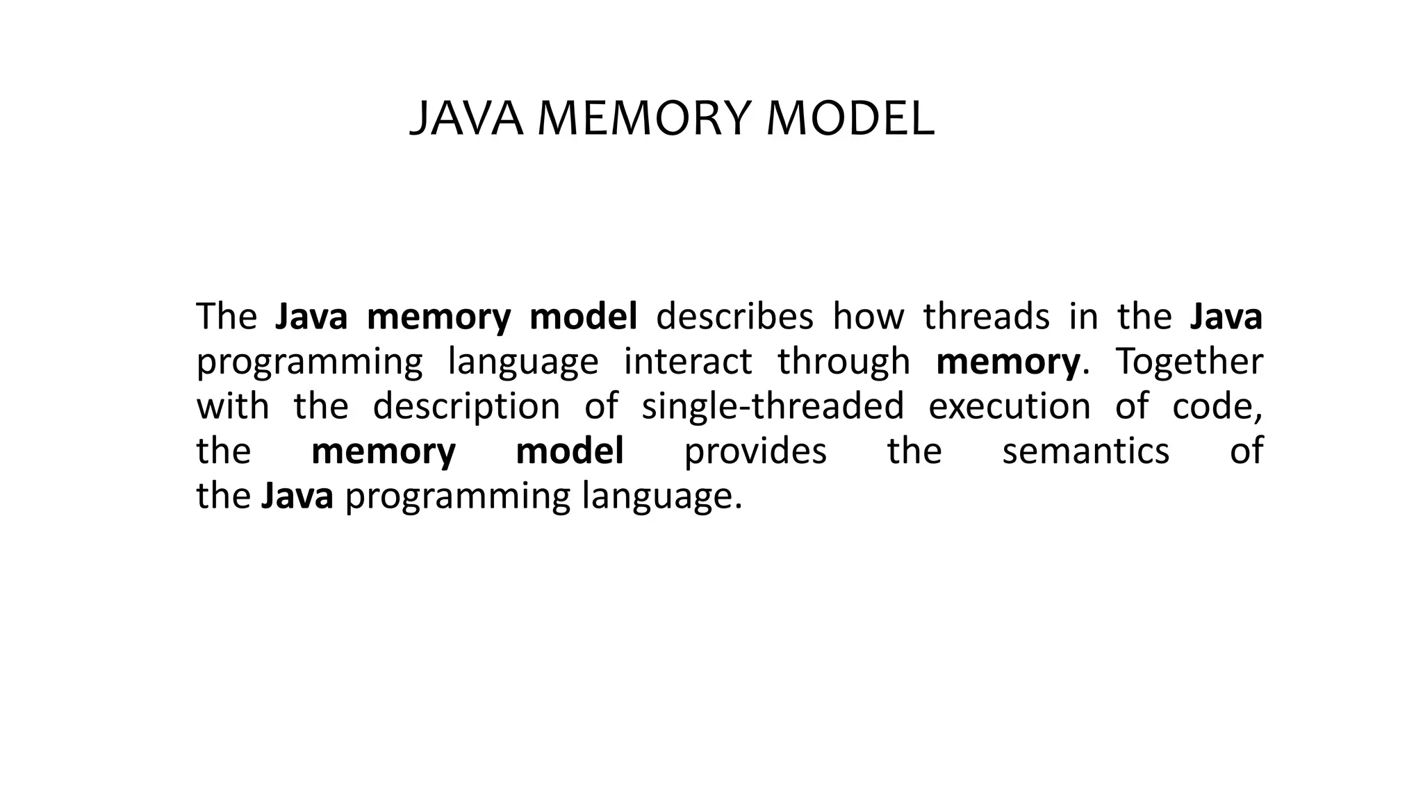 Java memory model | PPTX