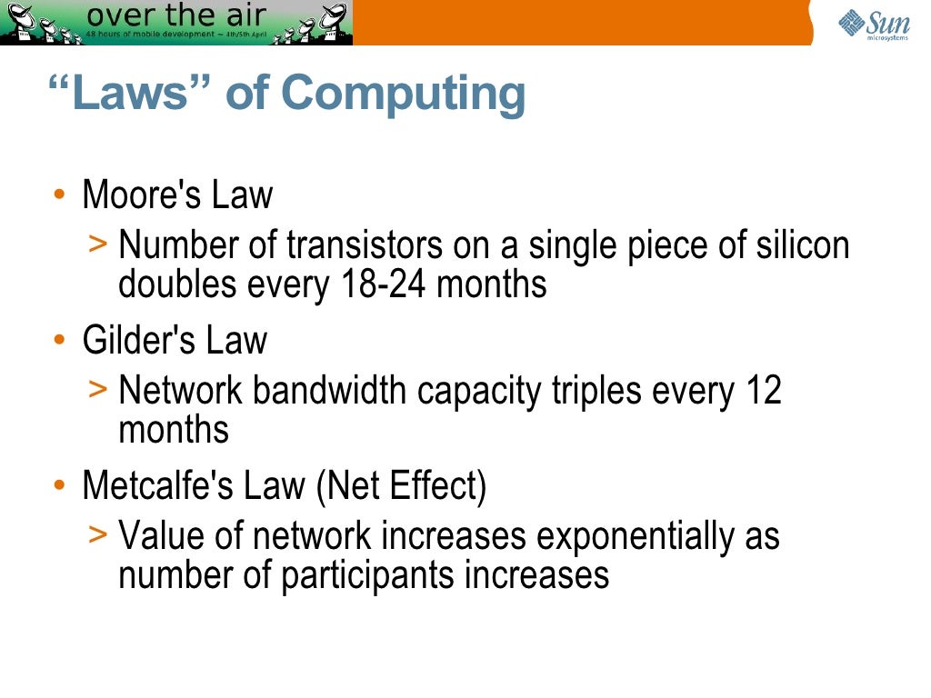 “Laws” of Computing Moore's Law
