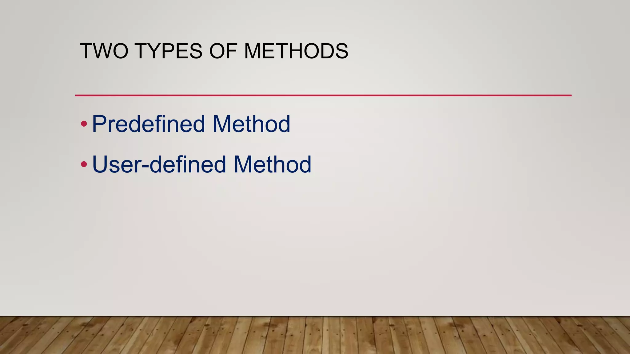 Java method | PPTX | Programming Languages | Computing