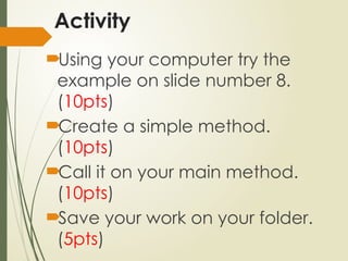 Java Method Presentation - Java Programming NC III.pptx