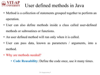 Java methods or Subroutines or Functions | PPT