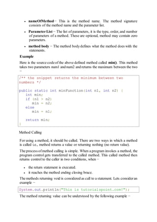 Methods in Java | PDF