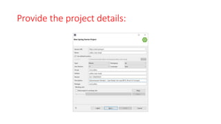 Provide the project details:
 