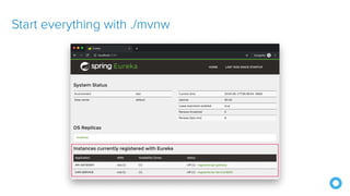 Start everything with ./mvnw
 