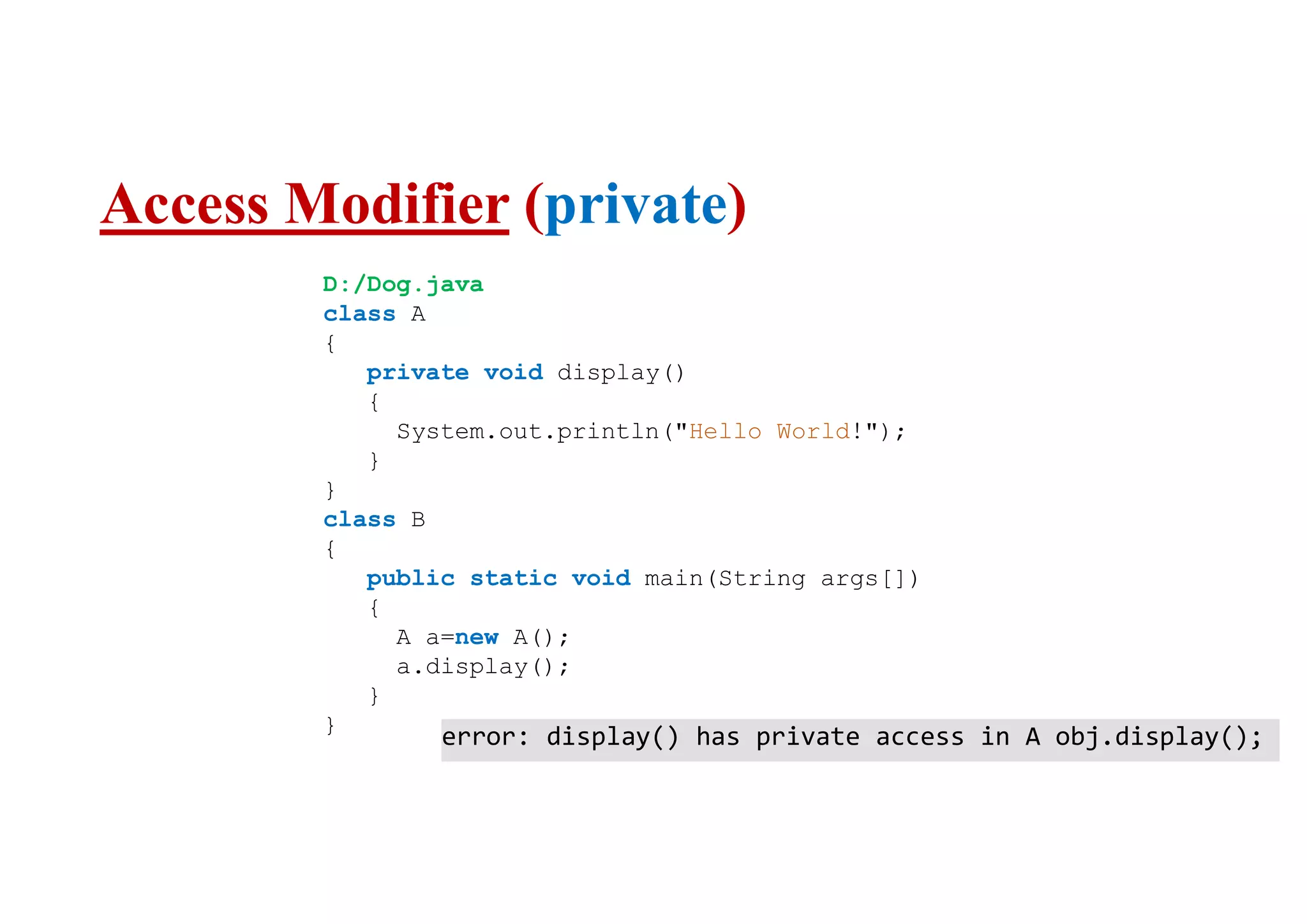 Java modifiers | PPT