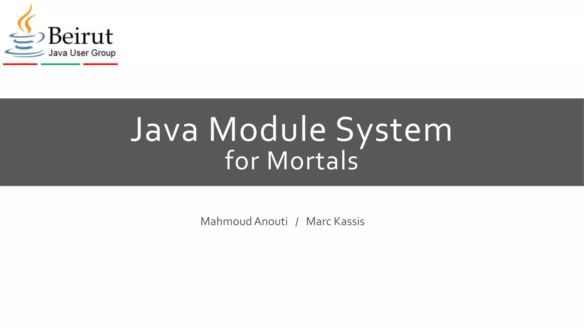 Java modulesystem | PPT