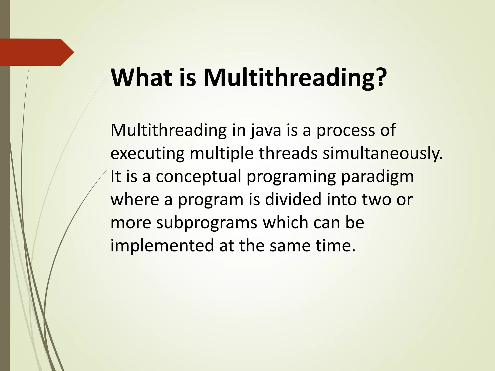 Multithreading in java | PPT