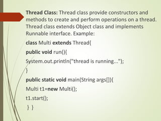 Multithreading in java | PPTX | Programming Languages | Computing