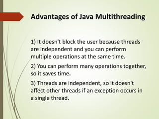 Multithreading in java | PPTX | Programming Languages | Computing