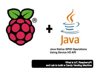 Java Native GPIO Operations
Using Device I/O API
 