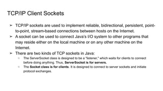 Java Networking on Sockets URL and other classes.pptx