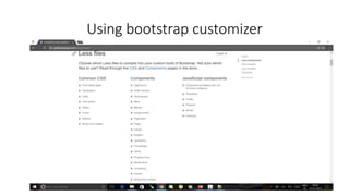 Using bootstrap customizer
 