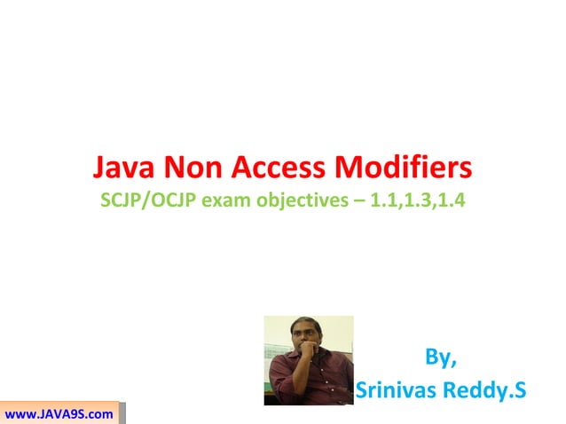 Java non access modifiers | PPT | Programming Languages | Computing