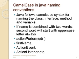 Java notes 1 - operators control-flow | PPTX