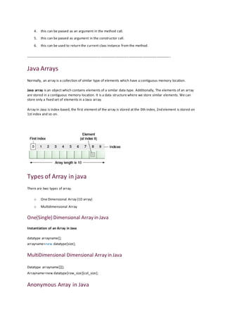 Java notes | All Basics | | PDF