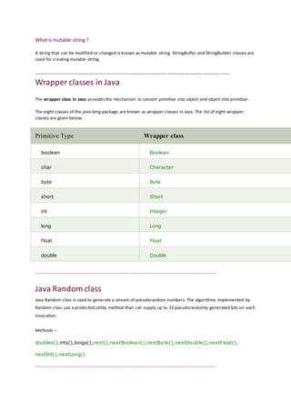 Java notes | All Basics | | PDF