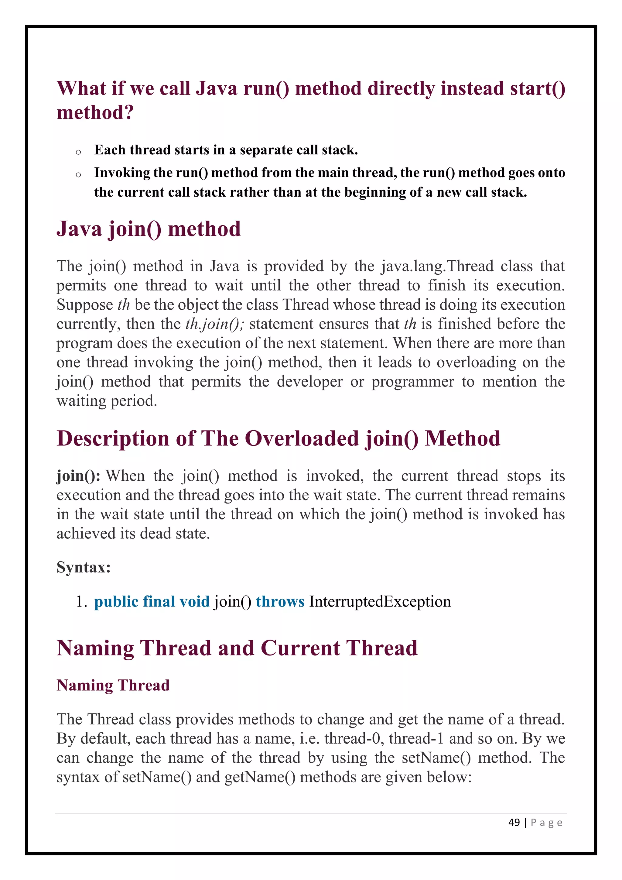 java notes.pdf | Programming Languages | Computing