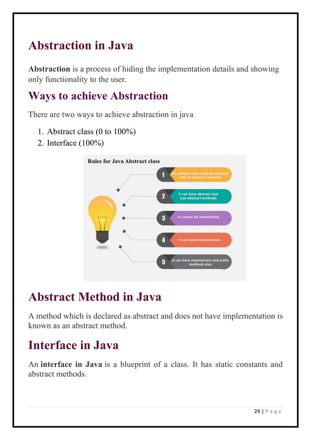 java notes.pdf | Programming Languages | Computing