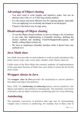 java notes.pdf | Programming Languages | Computing