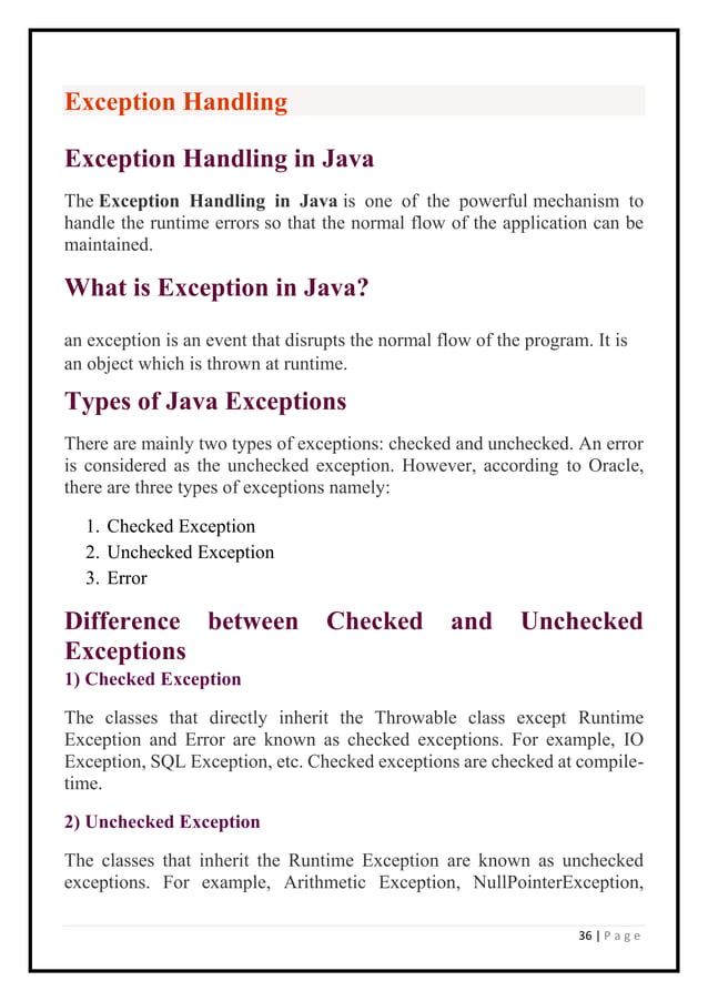 java notes.pdf | Programming Languages | Computing