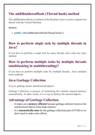 java notes.pdf | Programming Languages | Computing
