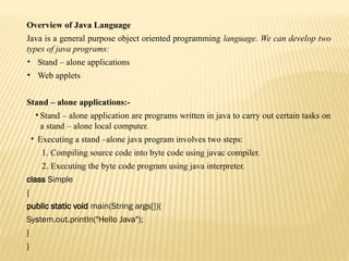 JAVA NOTES UNIT I,II,III.pptx threeunits ppt | PPTX