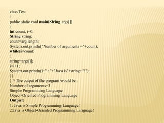 JAVA NOTES UNIT I,II,III.pptx threeunits ppt | PPTX