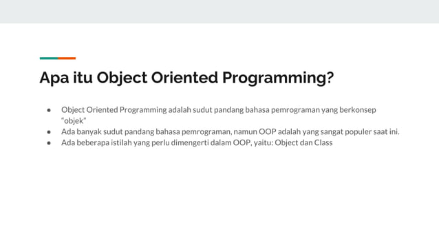 Java Object Oriented Programming good understanding | PPT
