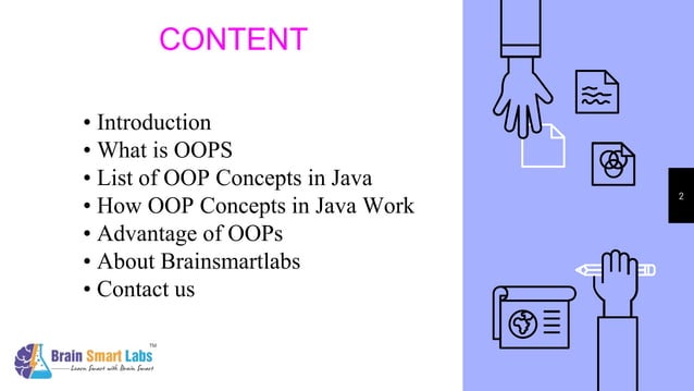 Java object oriented programming concepts - Brainsmartlabs | PPT