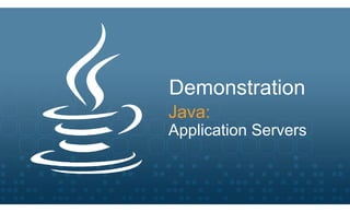 Demonstration
Java:
Application Servers
 