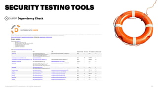 Dependency Check
Copyright 2017 Accenture. All rights reserved. 35
SECURITY TESTING TOOLS
 
