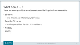 JDBC Next: A New Asynchronous API for Connecting to a Database | PDF