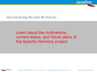 Apache Harmony An Open Innovation PPT