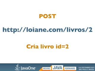 POST

http://loiane.com/livros/2

      Cria livro id=2
 