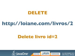 DELETE

http://loiane.com/livros/2

     Delete livro id=2
 