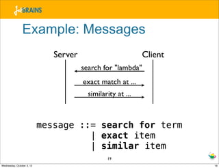Example: Messages
                              Server                         Client
                                    ...