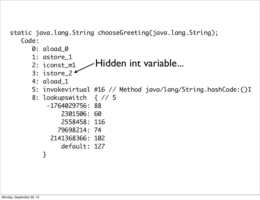 static java.lang.String chooseGreeting(java.lang.String); Code 0