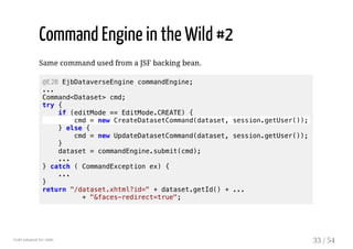 Command pattern vs. MVC: Lean Beans (are made of this) | PDF