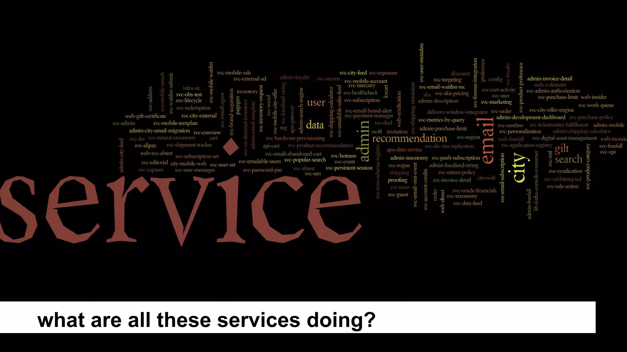 what are all these services doing?
 