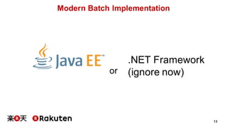 13
Modern Batch Implementation
or
.NET Framework
(ignore now)
 